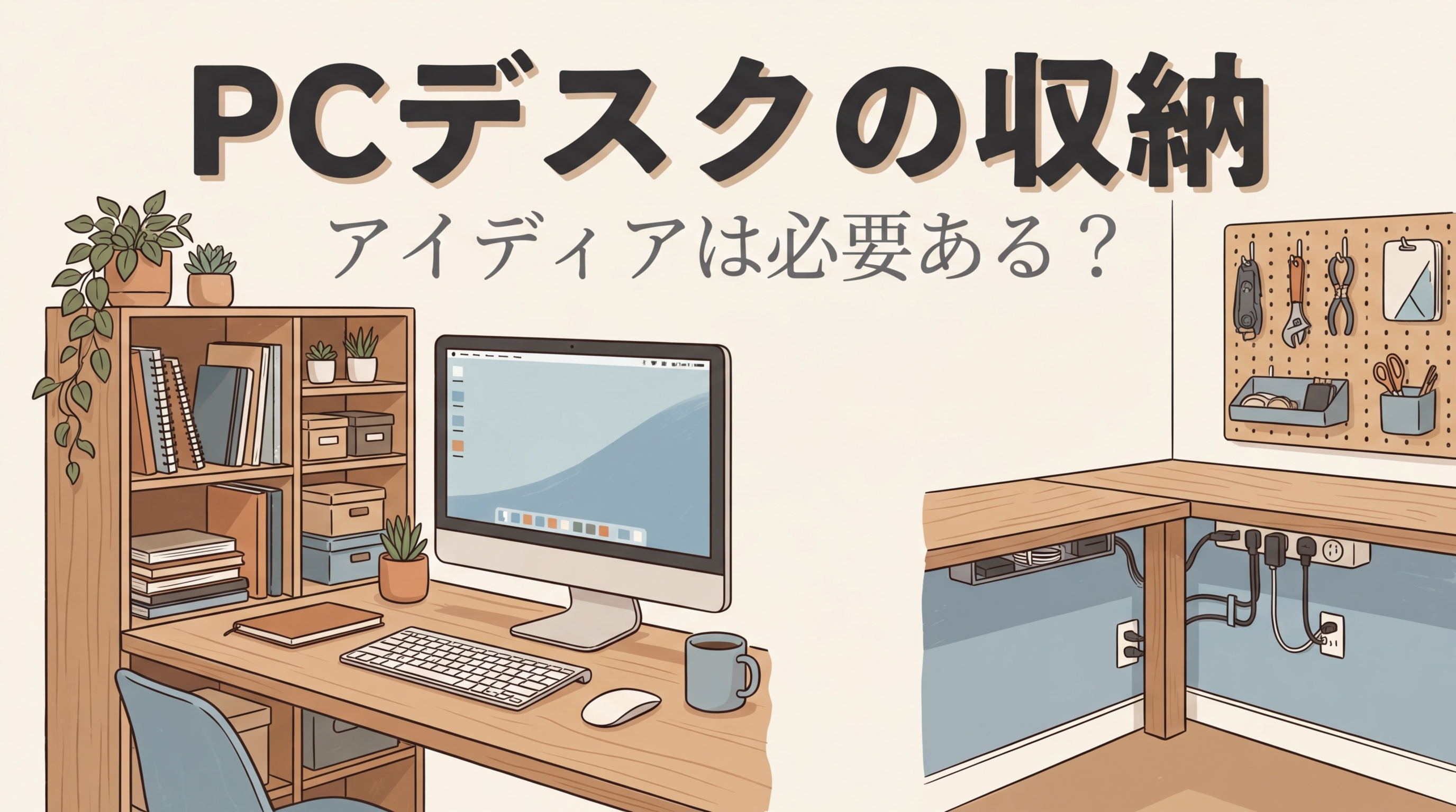 PCデスクの収納　アイディアは必要ある？