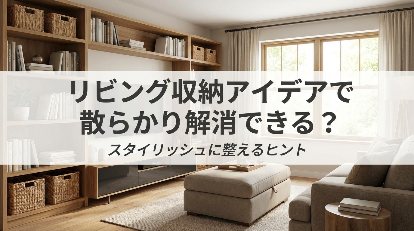 リビング収納アイデアで散らかり解消できる?