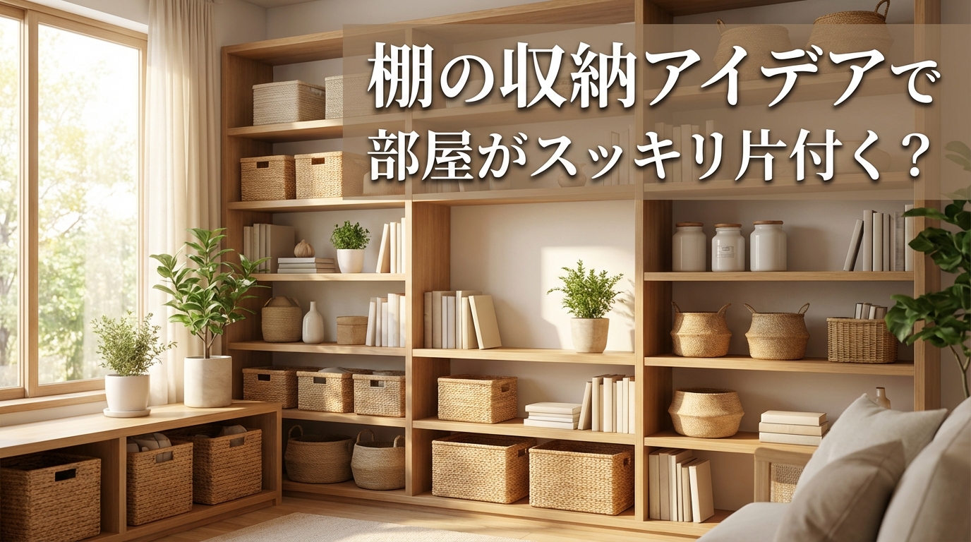 棚の収納アイデアで部屋がスッキリ片付く？