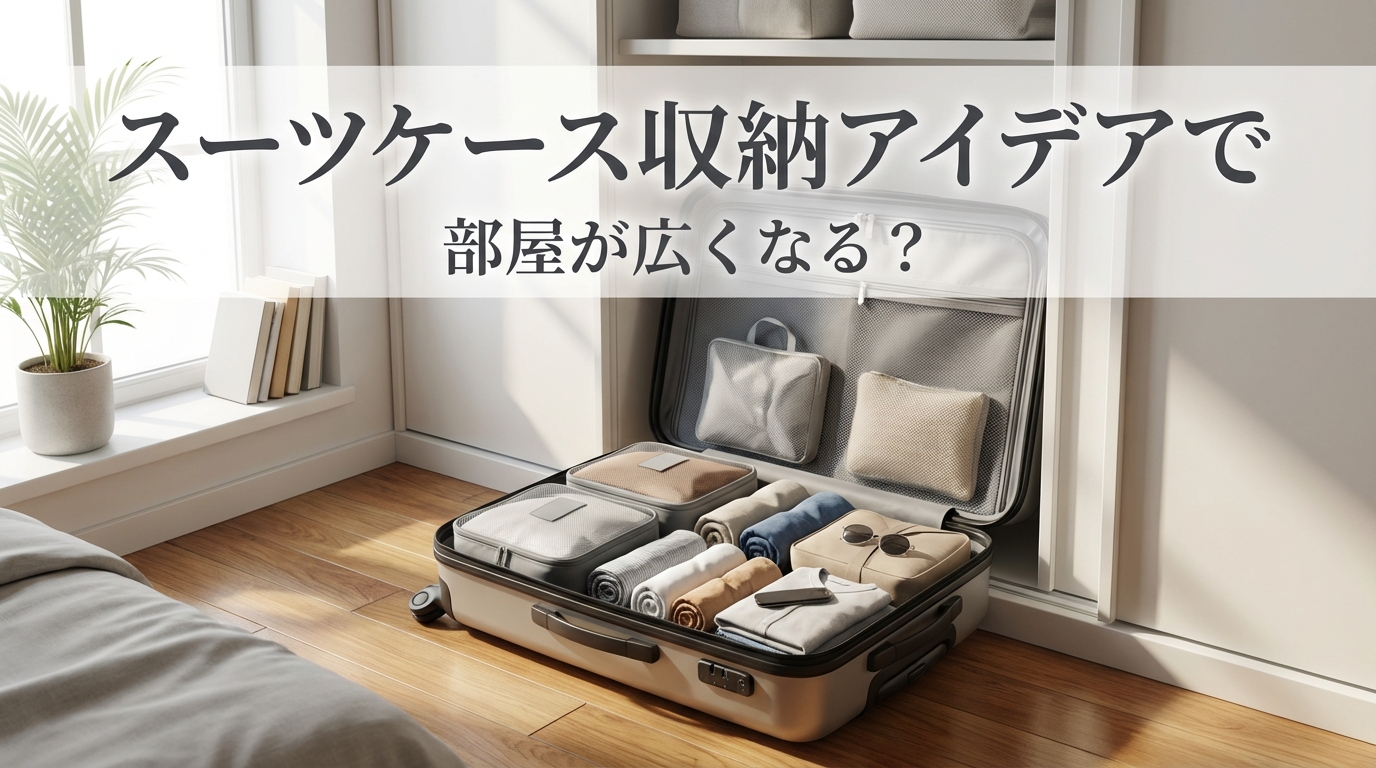 スーツケース収納アイデアで部屋が広くなる？