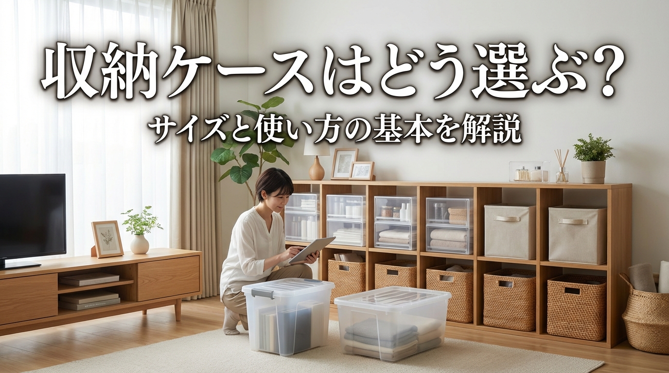 収納ケースはどう選ぶ？サイズと使い方の基本を解説