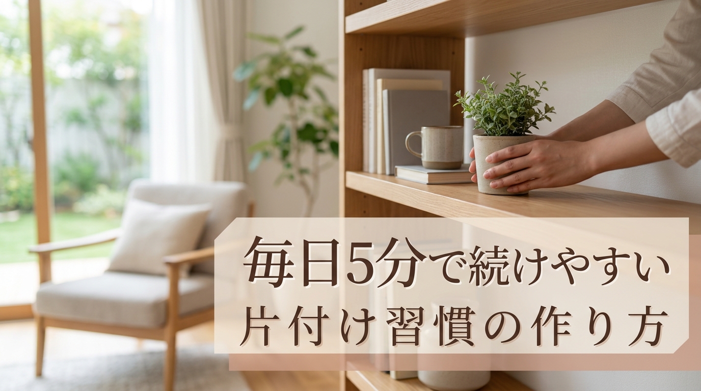 毎日5分で続けやすい片付け習慣の作り方