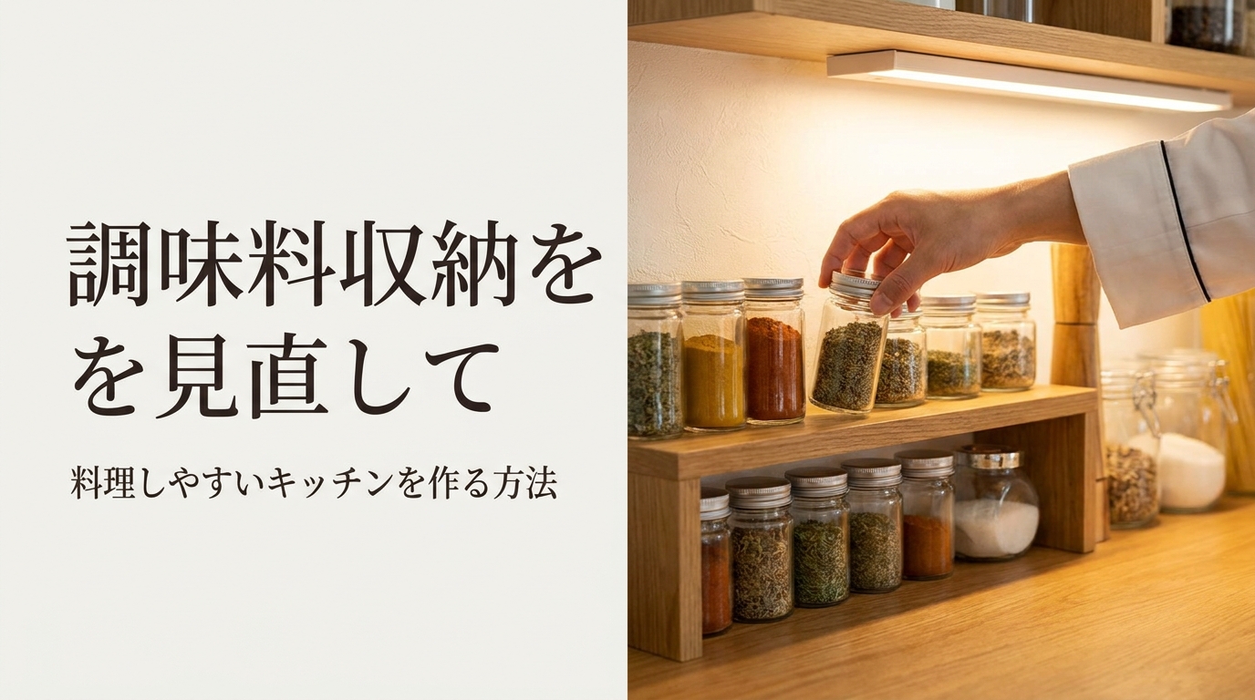 調味料収納を見直して料理しやすいキッチンを作る方法