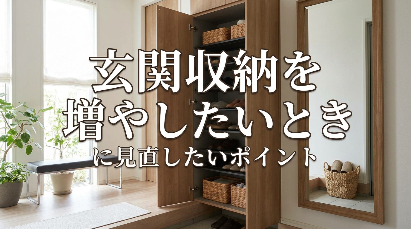 玄関収納を増やしたいときに見直したいポイント