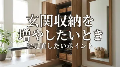 玄関収納を増やしたいときに見直したいポイント