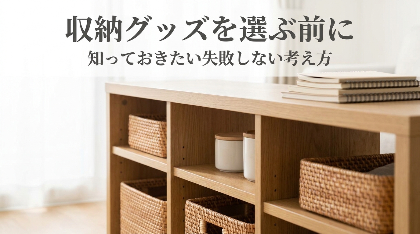 収納グッズを選ぶ前に知っておきたい失敗しない考え方