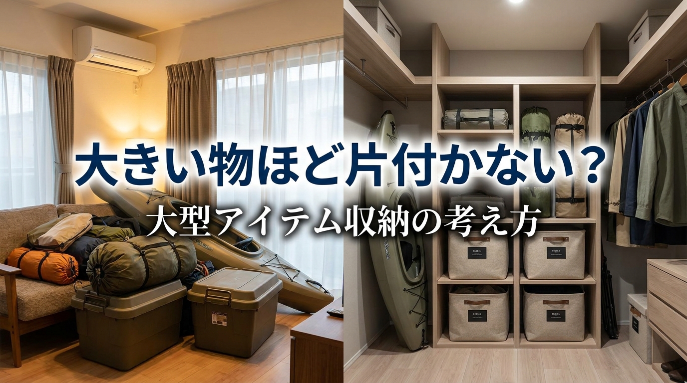 大きい物ほど片付かない？大型アイテム収納の考え方
