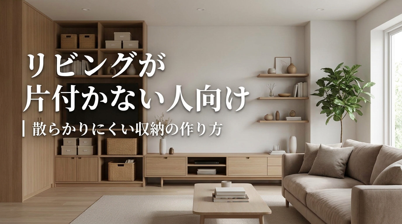 リビングが片付かない人向け｜散らかりにくい収納の作り方