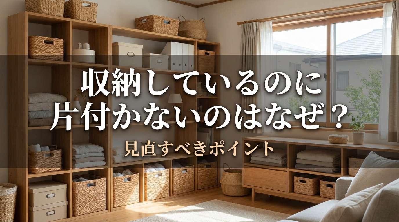 収納しているのに片付かないのはなぜ？見直すべきポイント