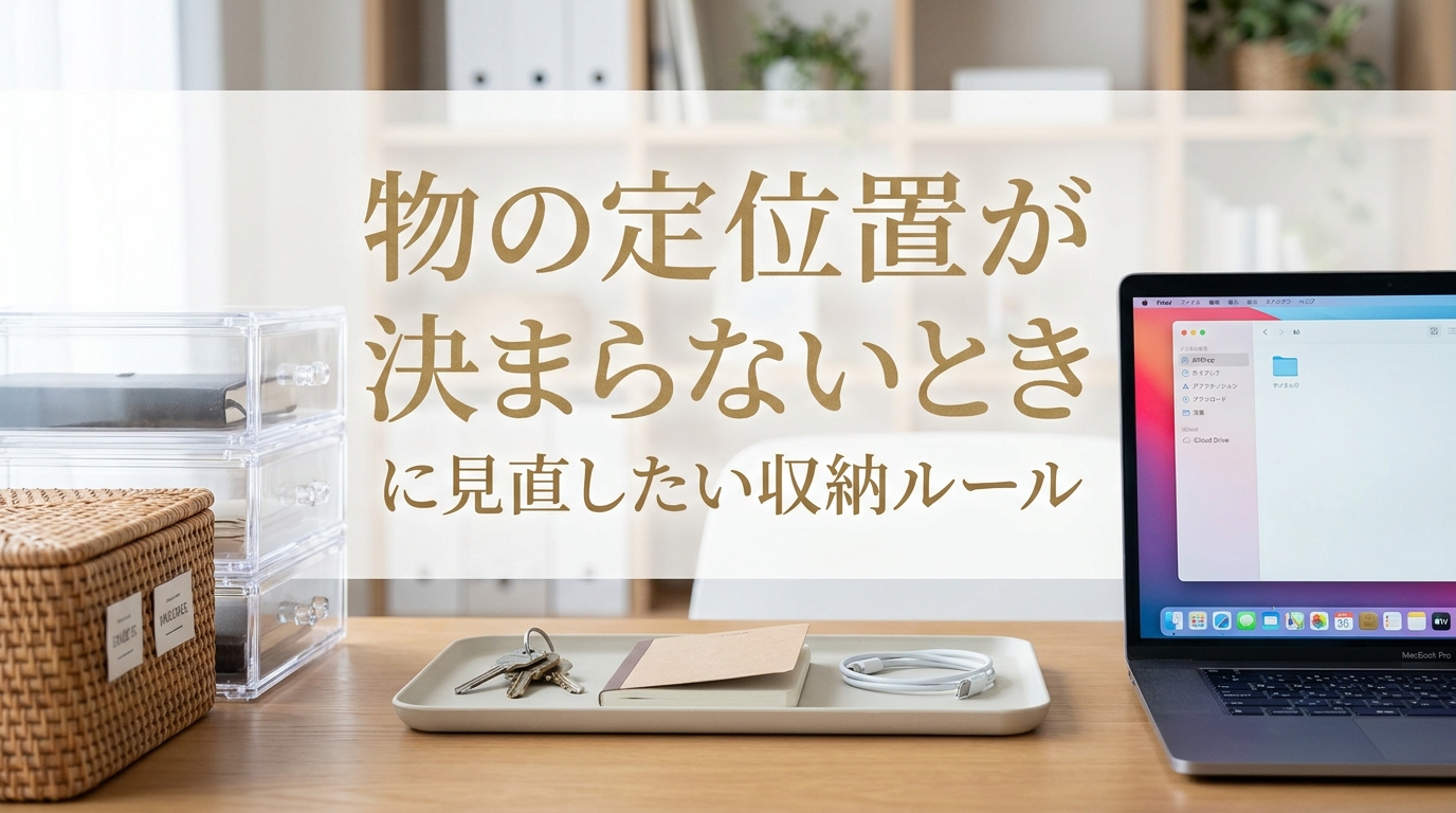 物の定位置が決まらないときに見直したい収納ルール