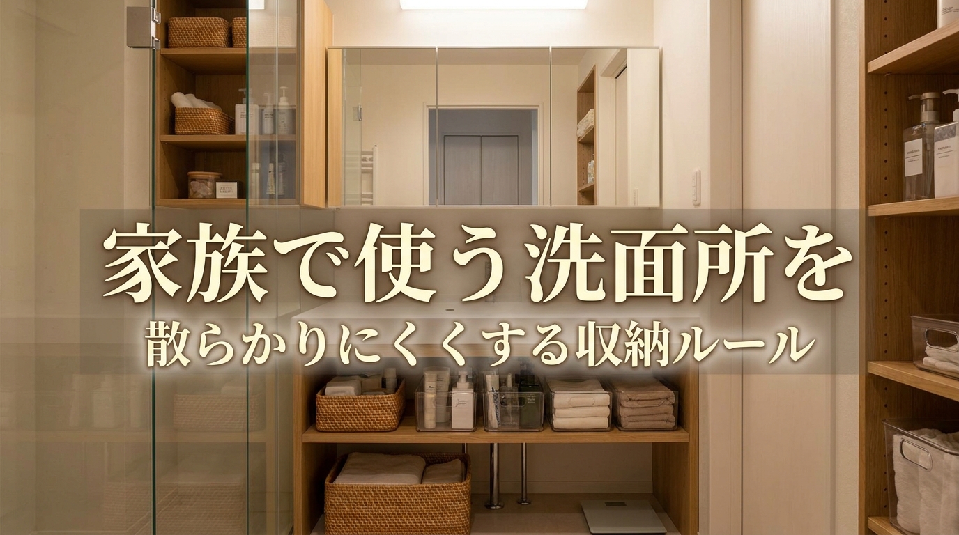 家族で使う洗面所を散らかりにくくする収納ルール