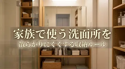 家族で使う洗面所を散らかりにくくする収納ルール