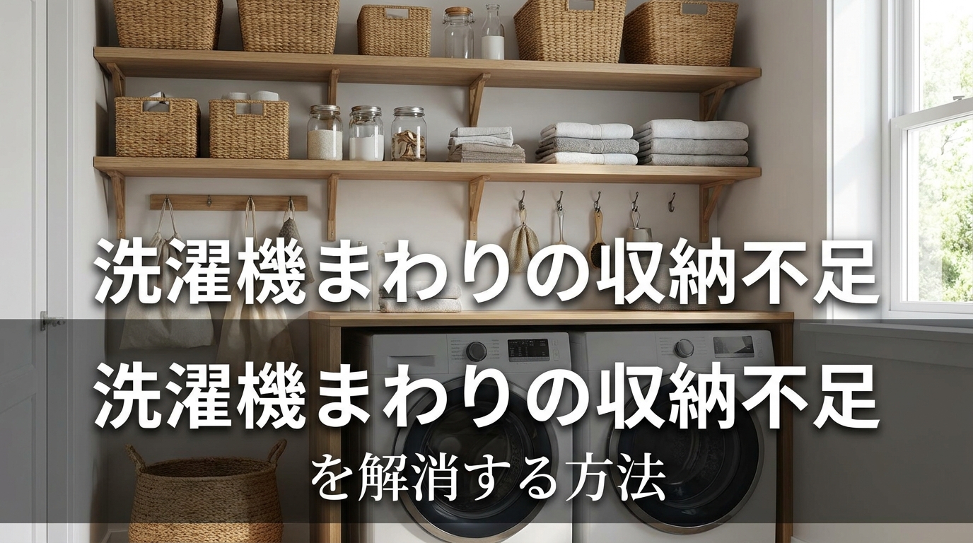 洗濯機まわりの収納不足を解消する方法