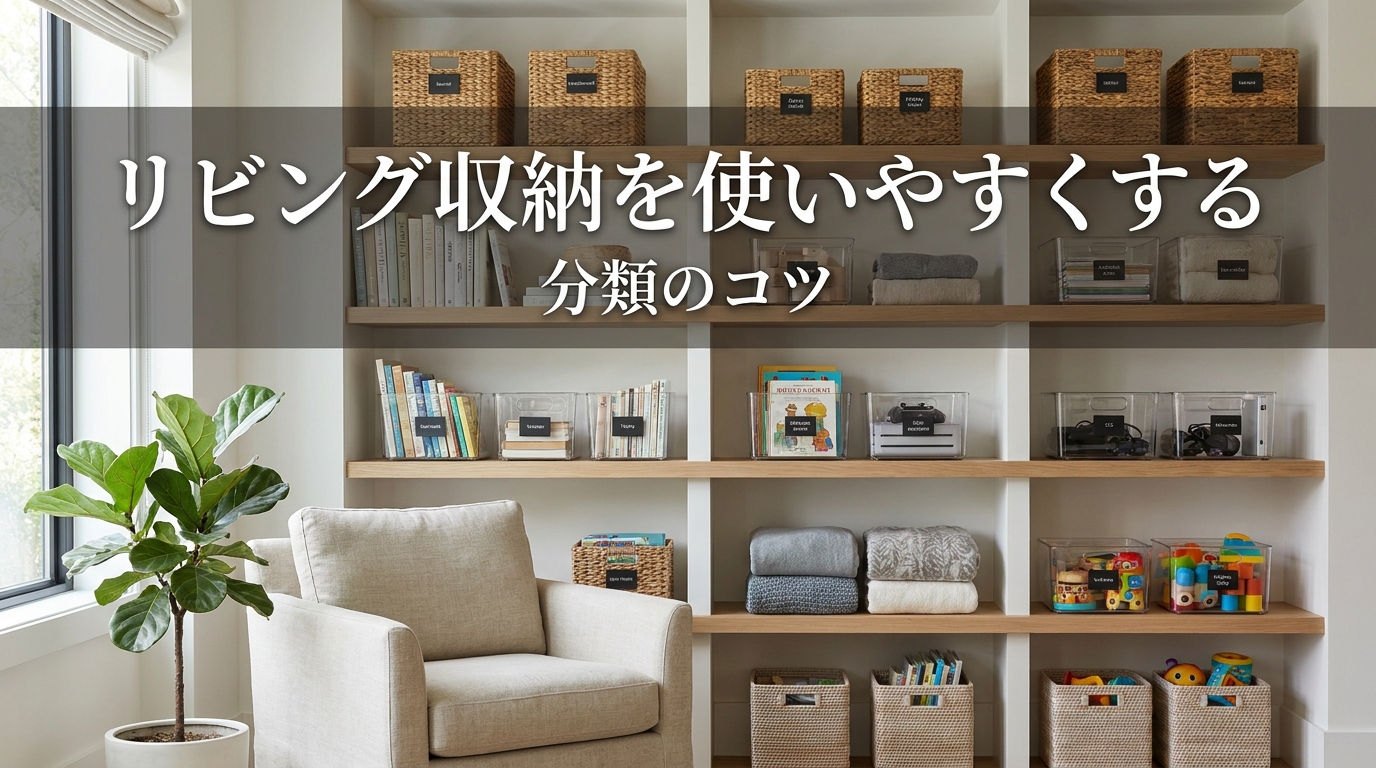 リビング収納を使いやすくする分類のコツ