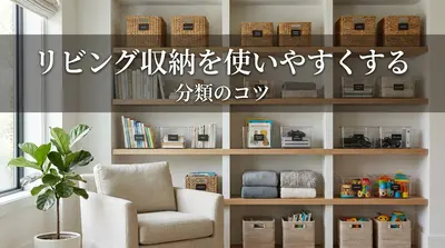 リビング収納を使いやすくする分類のコツ