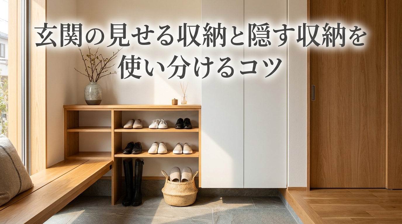 玄関の見せる収納と隠す収納を使い分けるコツ
