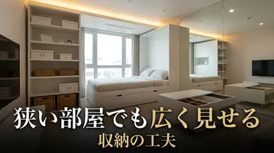 狭い部屋でも広く見せる収納の工夫