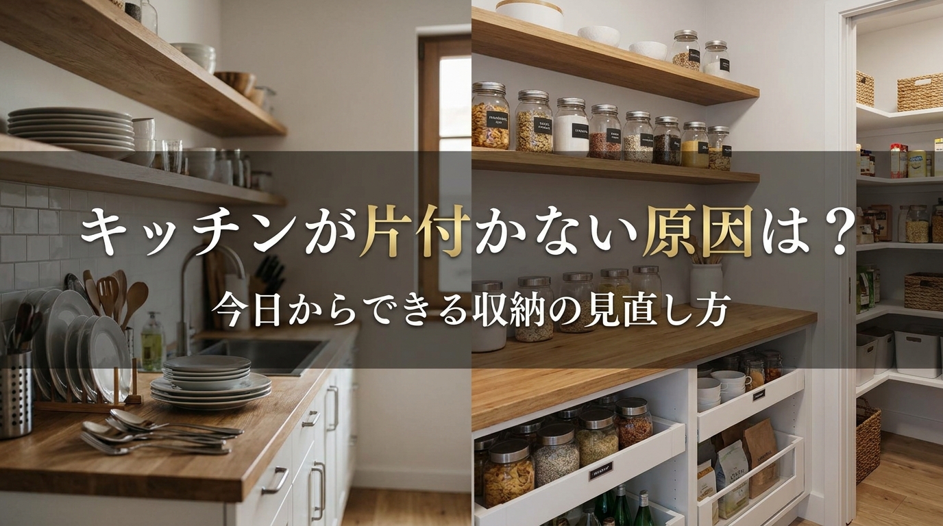 キッチンが片付かない原因は？今日からできる収納の見直し方