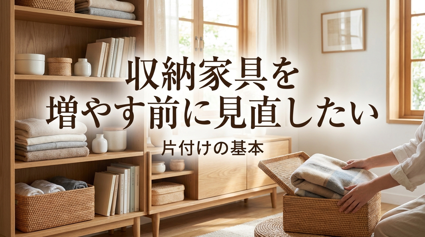 収納家具を増やす前に見直したい片付けの基本