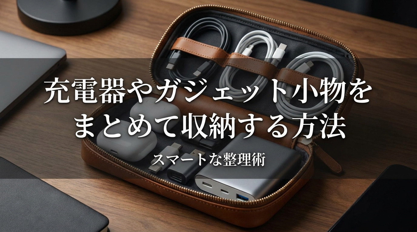 充電器やガジェット小物をまとめて収納する方法