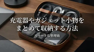 充電器やガジェット小物をまとめて収納する方法