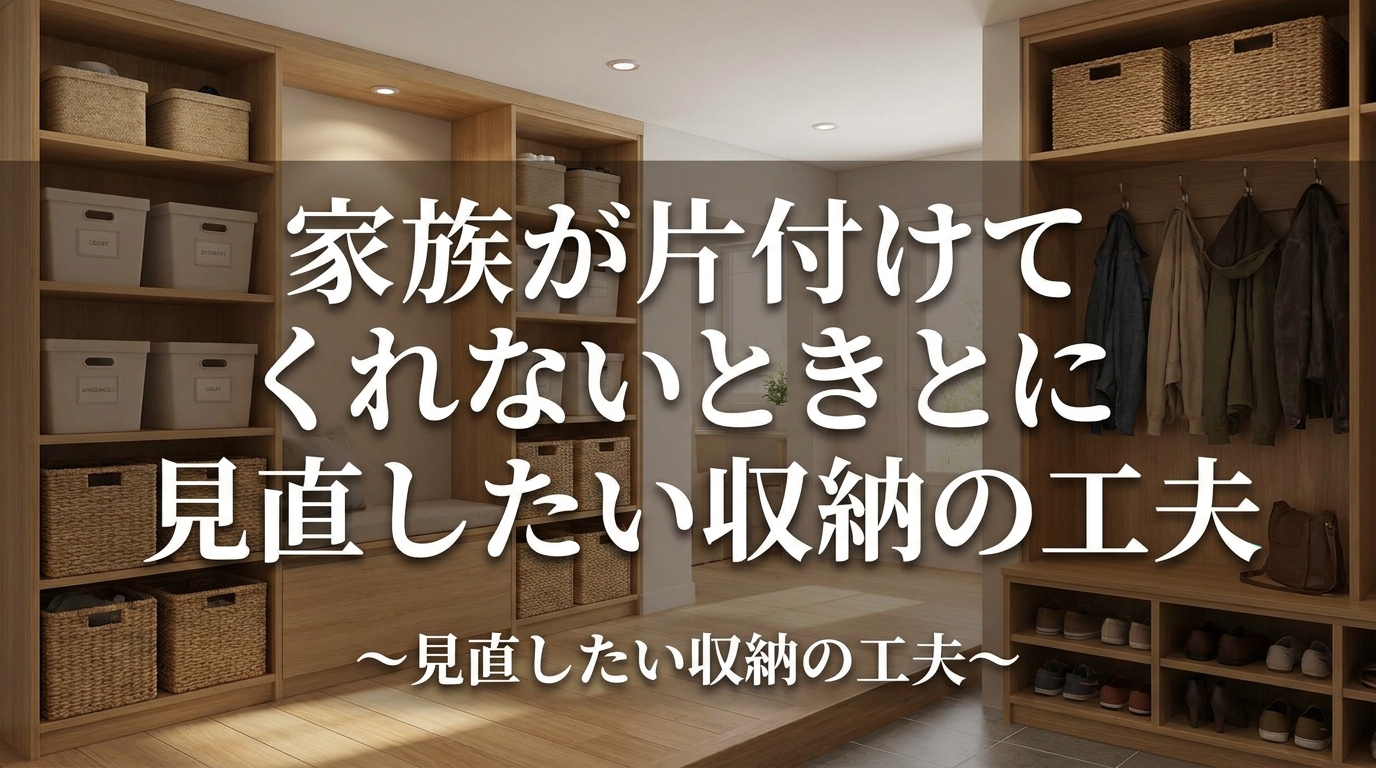 家族が片付けてくれないときに見直したい収納の工夫