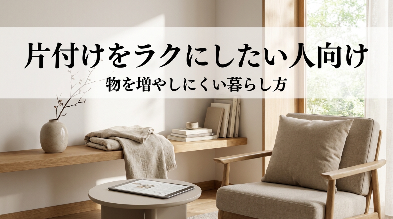 片付けをラクにしたい人向け｜物を増やしにくい暮らし方