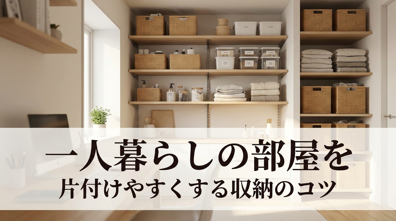 一人暮らしの部屋を片付けやすくする収納のコツ