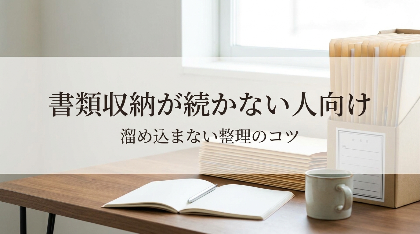 書類収納が続かない人向け｜溜め込まない整理のコツ