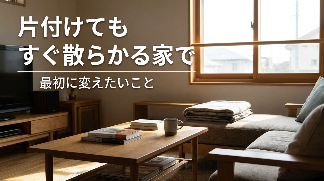 片付けてもすぐ散らかる家で最初に変えたいこと