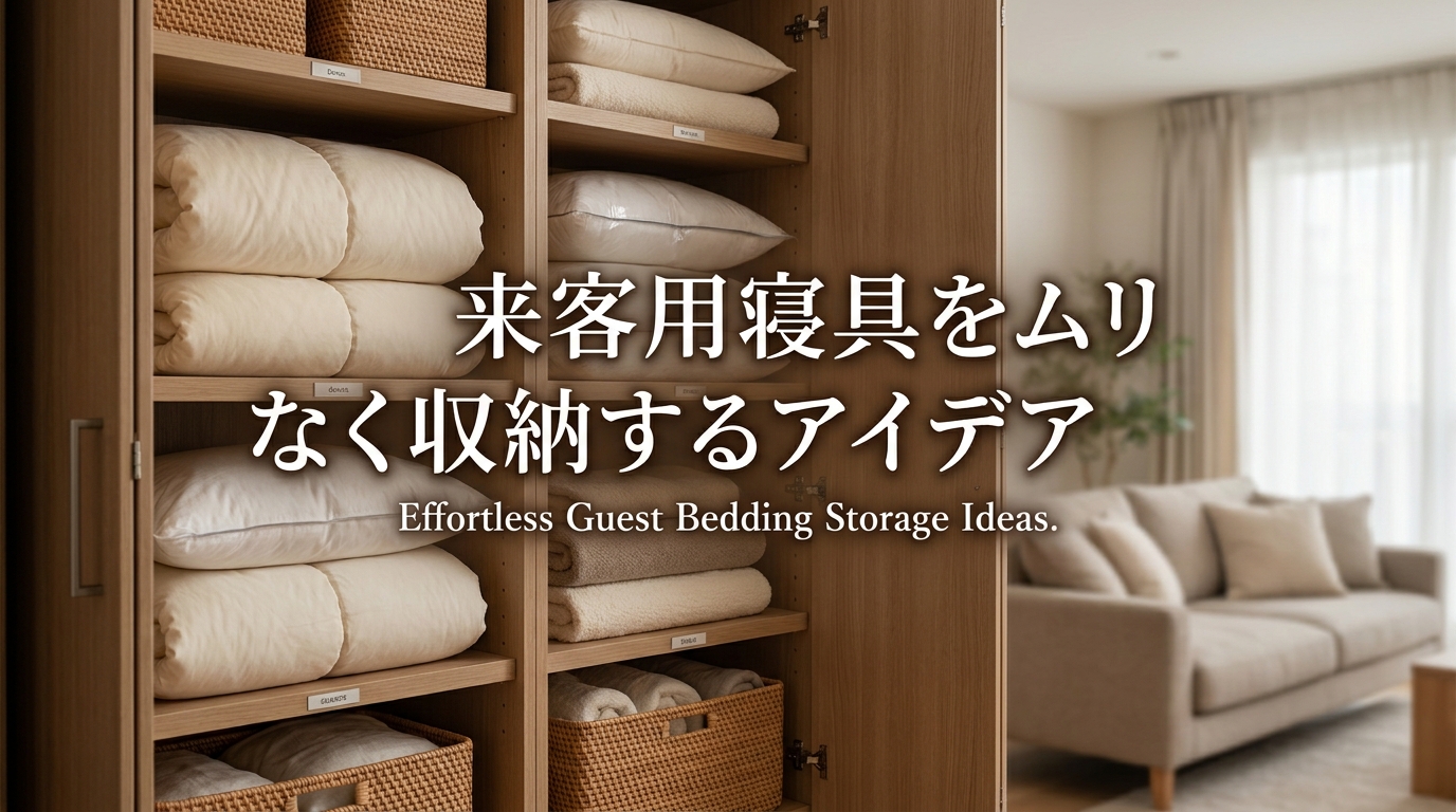 来客用寝具をムリなく収納するアイデア