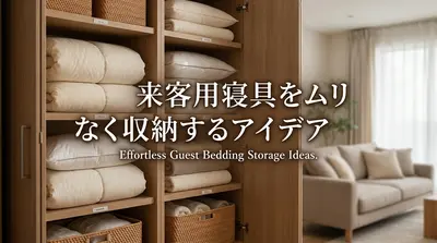 来客用寝具をムリなく収納するアイデア