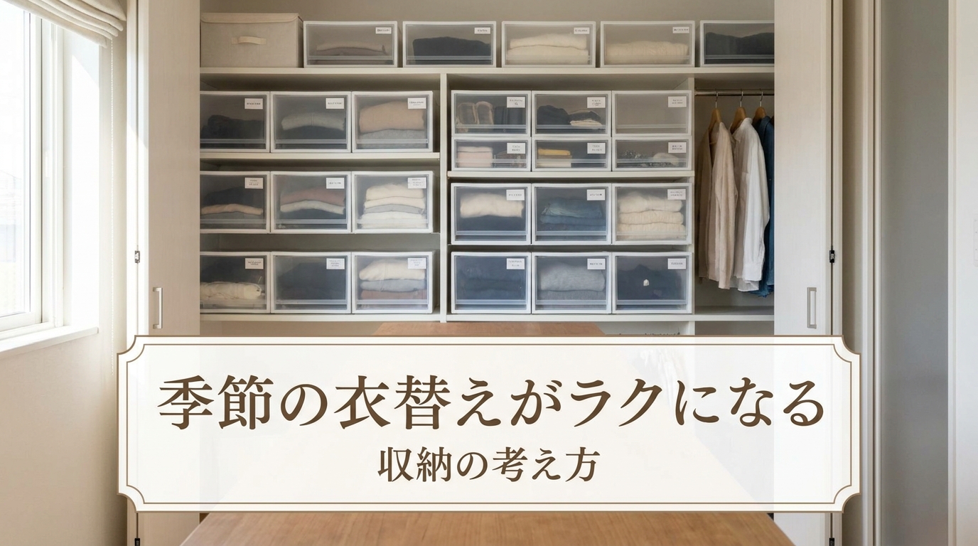 季節の衣替えがラクになる収納の考え方