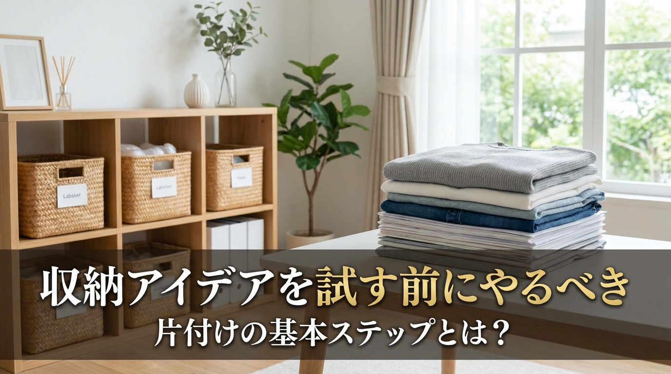 収納アイデアを試す前にやるべき片付けの基本ステップとは?