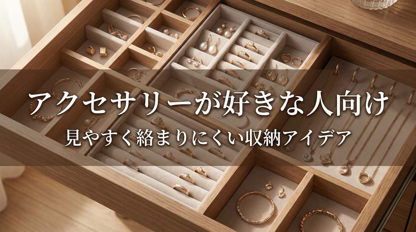 アクセサリーが好きな人向け|見やすく絡まりにくい収納アイデア
