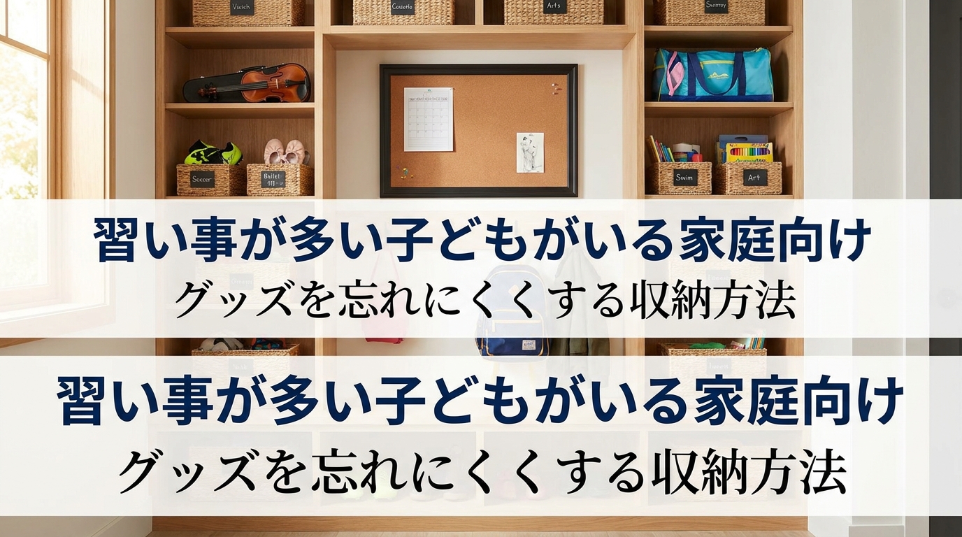 習い事が多い子どもがいる家庭向け|グッズを忘れにくくする収納方法
