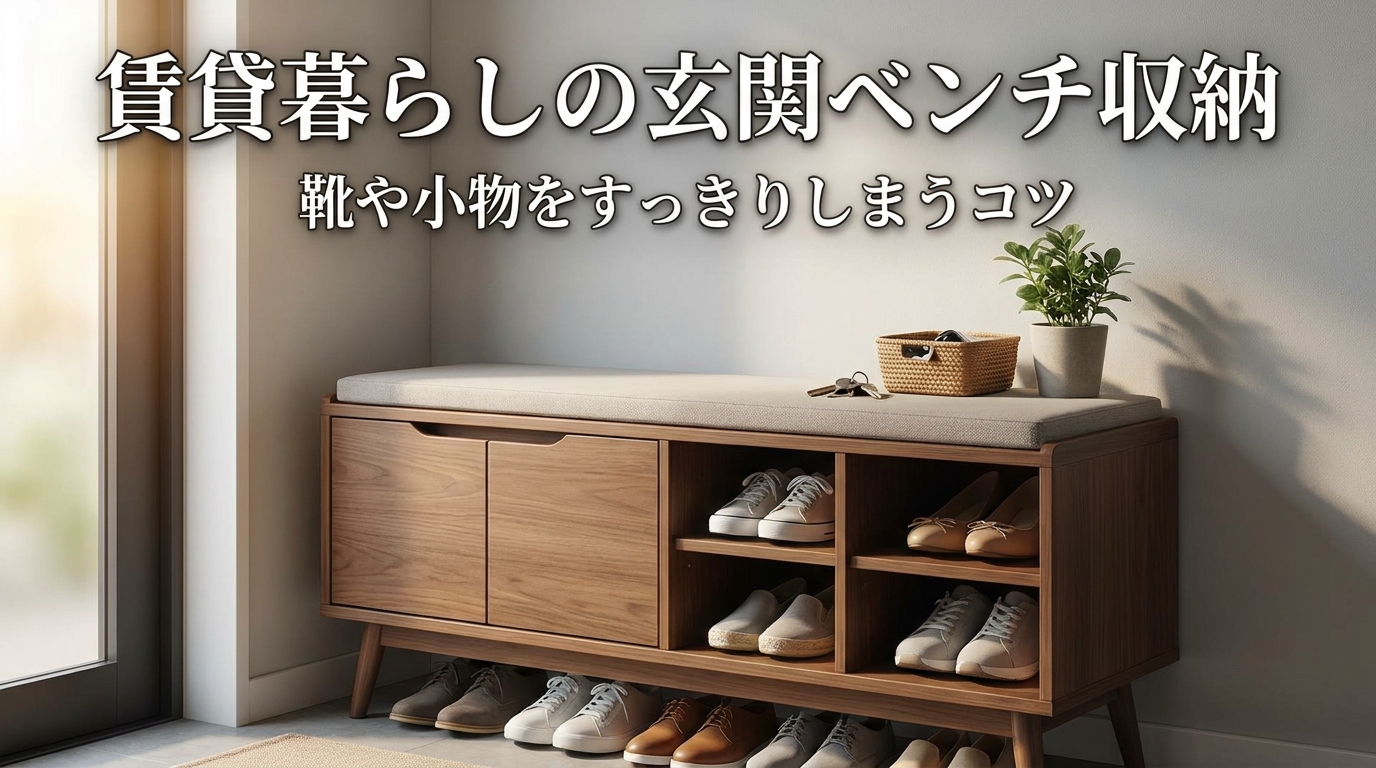 賃貸暮らしの玄関ベンチ収納|靴や小物をすっきりしまうコツ