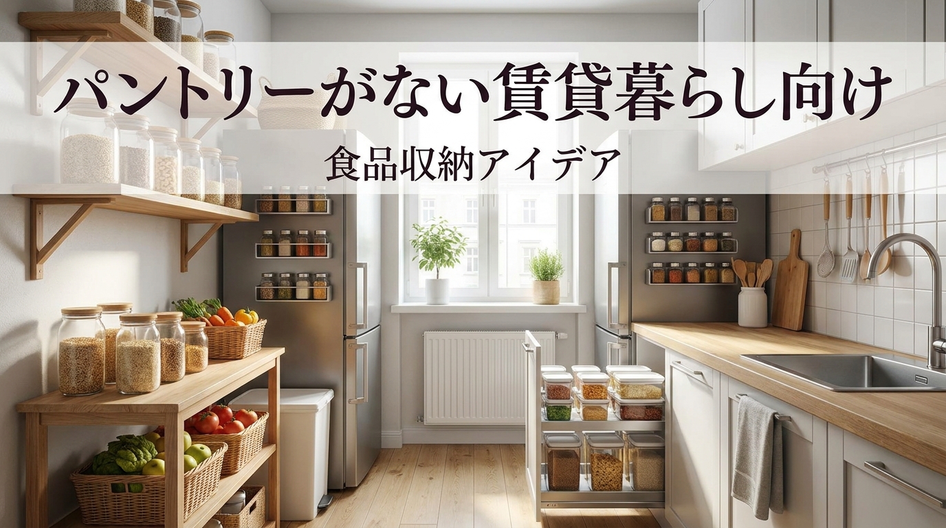 パントリーがない賃貸暮らし向け｜食品収納アイデア