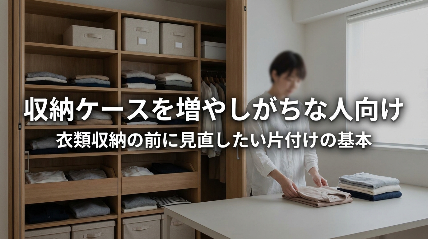 収納ケースを増やしがちな人向け|衣類収納の前に見直したい片付けの基本