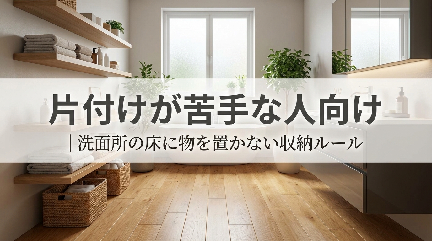 片付けが苦手な人向け｜洗面所の床に物を置かない収納ルール