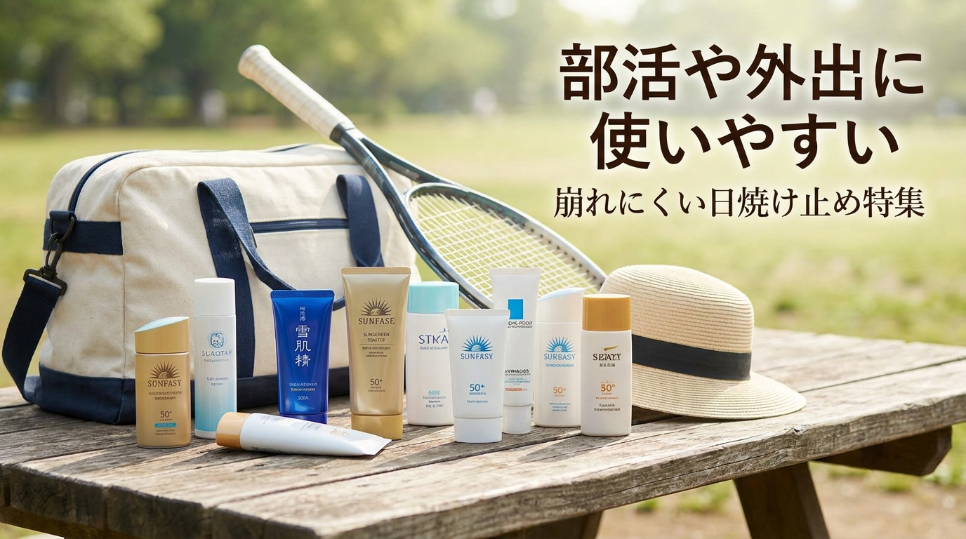 部活や外出に使いやすい崩れにくい日焼け止め特集