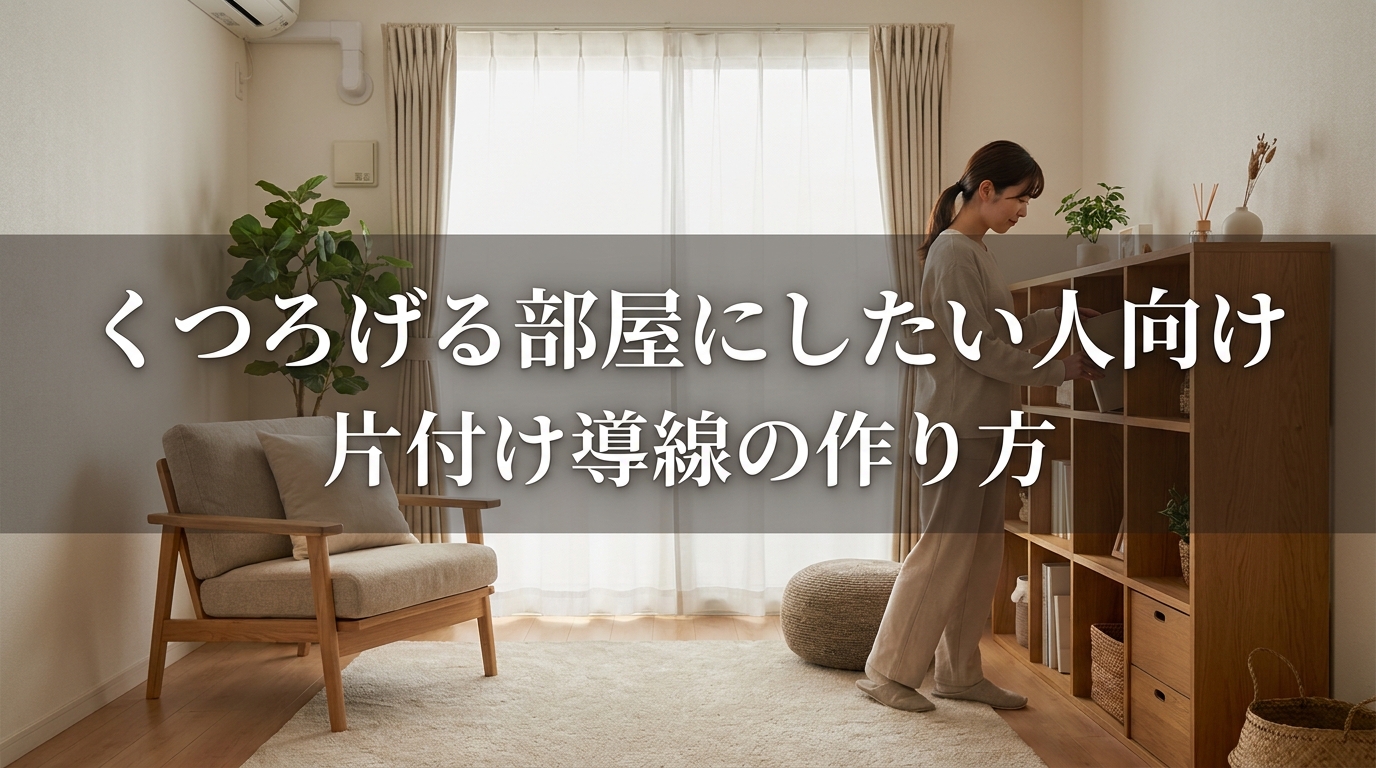 くつろげる部屋にしたい人向け｜片付け導線の作り方