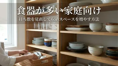 食器が多い家庭向け｜持ち数を見直して収納スペースを増やす方法