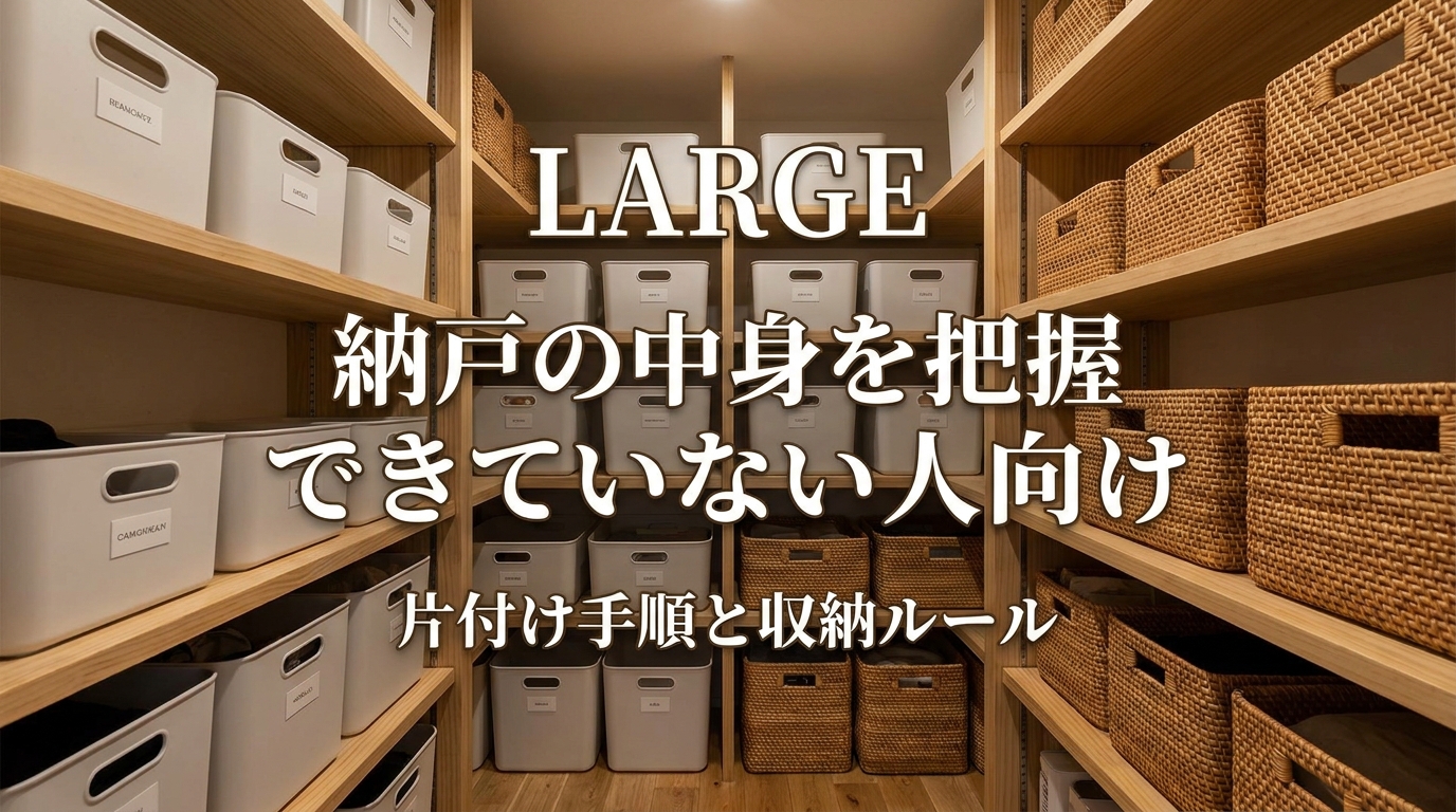 納戸の中身を把握できていない人向け｜片付け手順と収納ルール