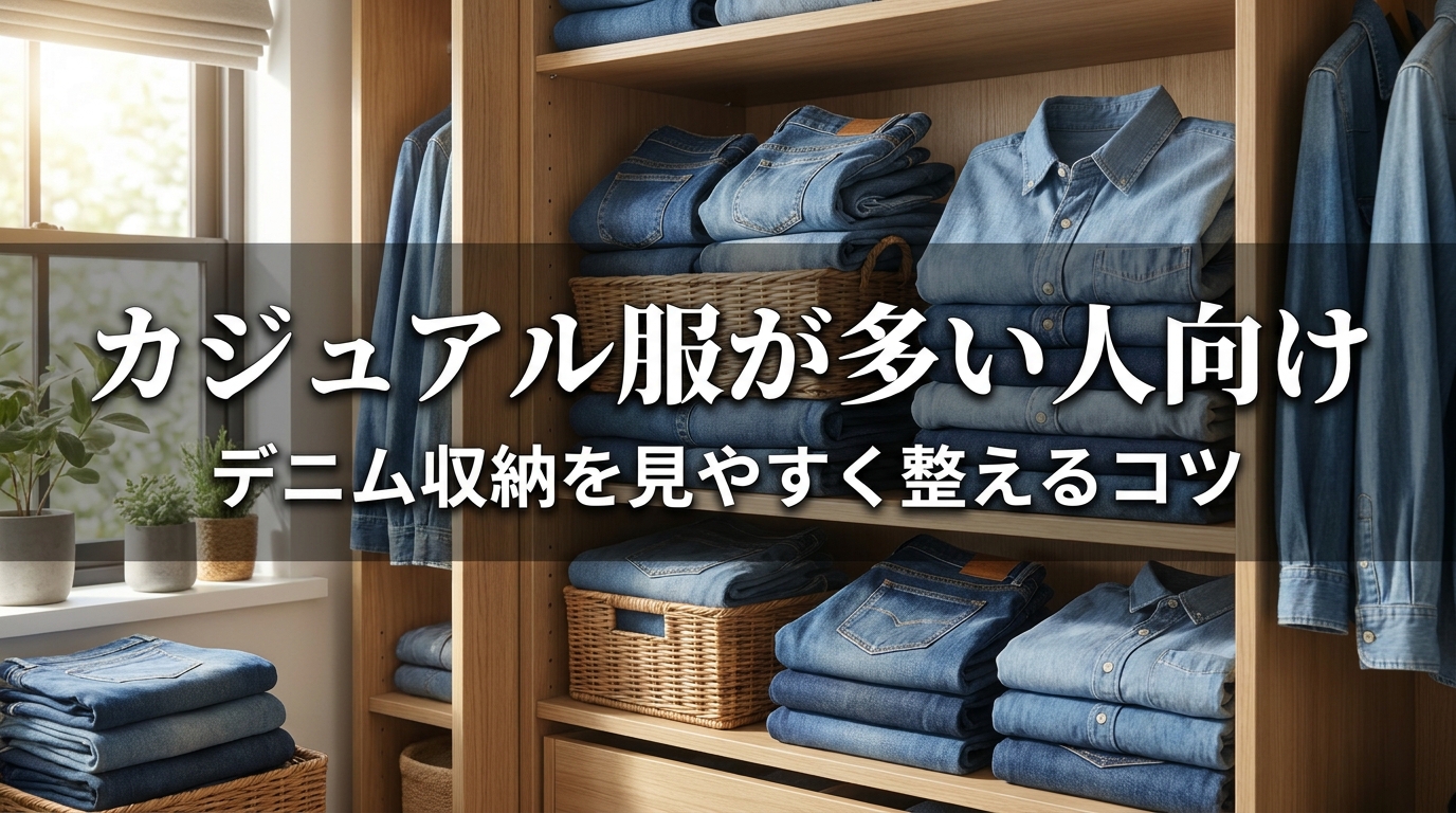 カジュアル服が多い人向け|デニム収納を見やすく整えるコツ