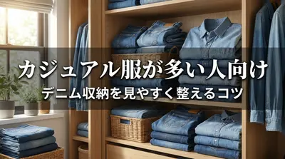 カジュアル服が多い人向け｜デニム収納を見やすく整えるコツ