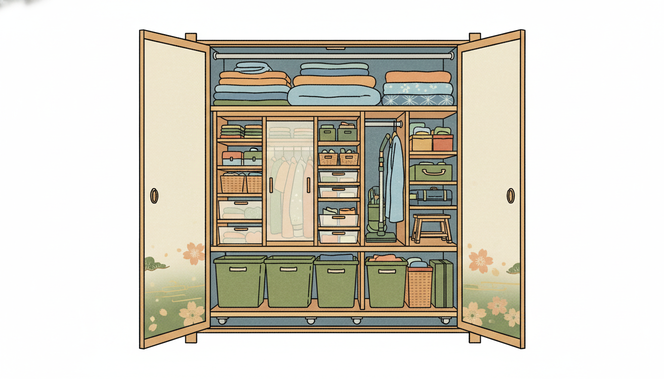 押入れ収納の結論：「ゾーン分け」と「奥行き活用」がすべてを解決する