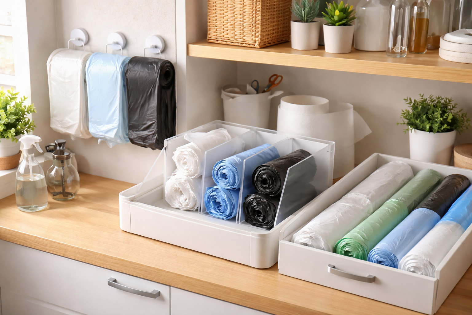 ゴミ袋収納は「吊るす・立てる・寝かす」の3パターンで解決！