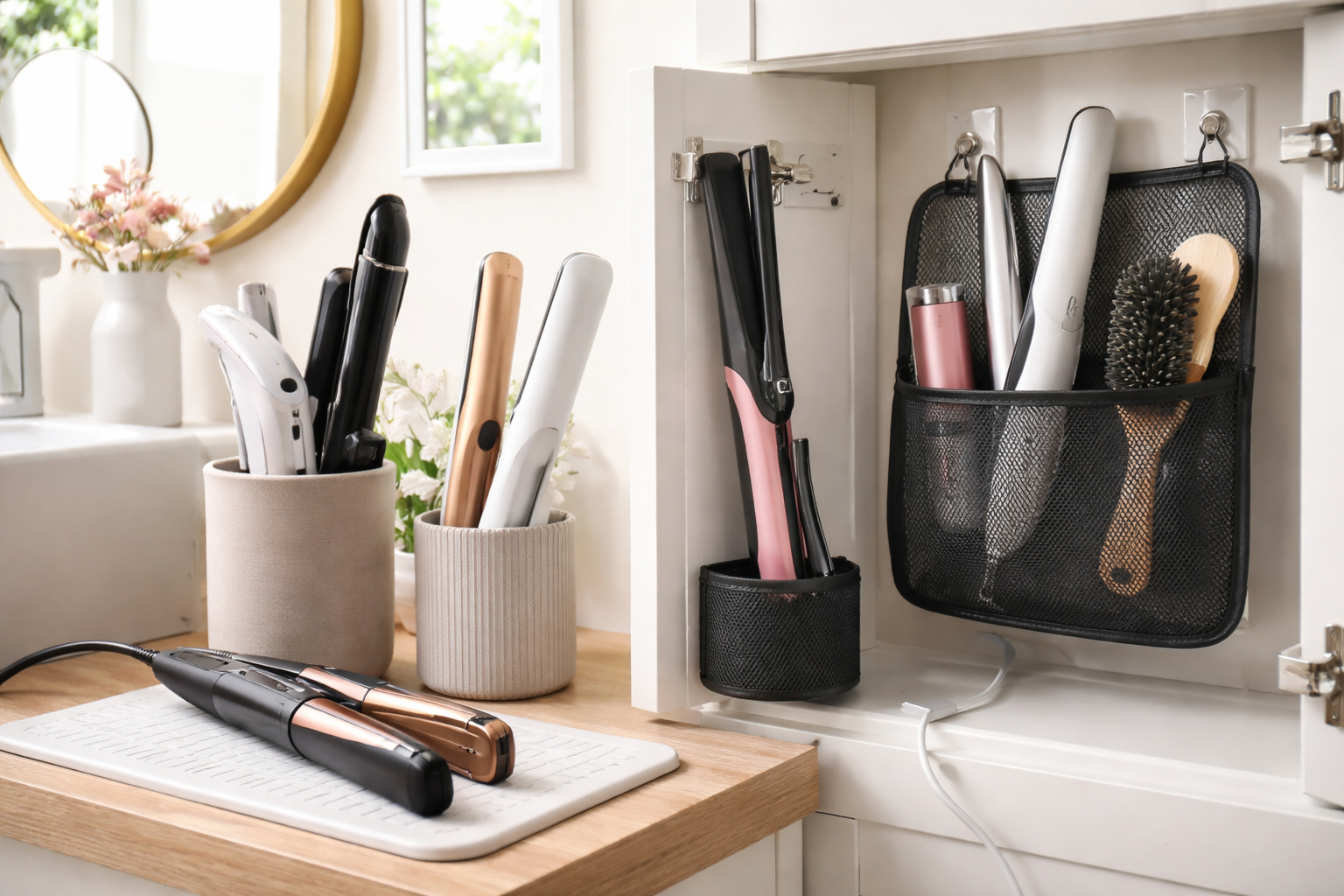 ヘアアイロン収納アイデアの決定版！「耐熱対策×デッドスペース活用」が正解