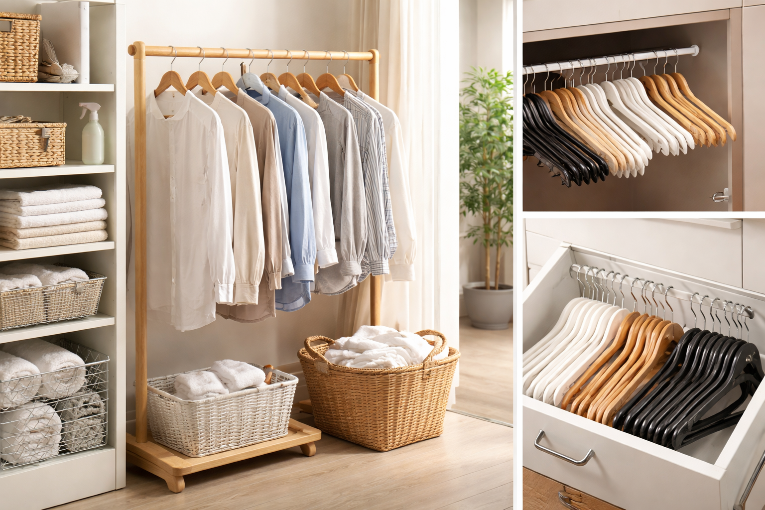 ハンガー 収納 アイデアの正解は「吊るす・立てる・隠す」の3つ！